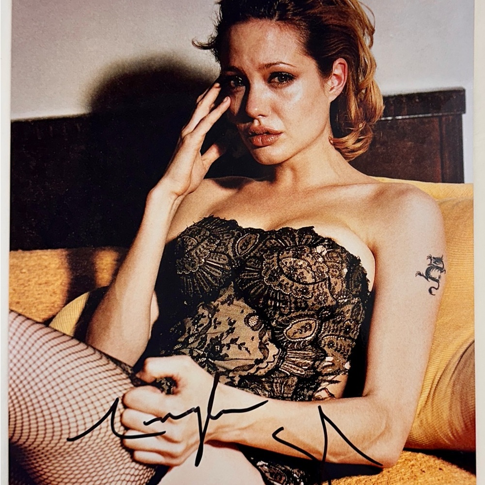 RARE Authentic Sexy Angelina Jolie 8x10 Autographed Intimate Photo With COA